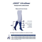 JOBST ULTRASHEER Chaussettes de compression courtes CCL1 noir, taille 6 ZP
