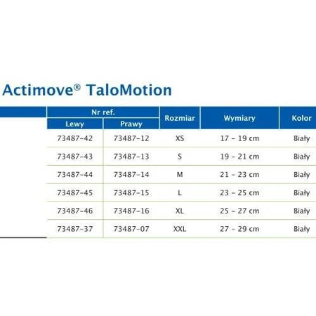 Actimove Professional Line Knöchelstabilisator mit Kompression XL rechts weiß