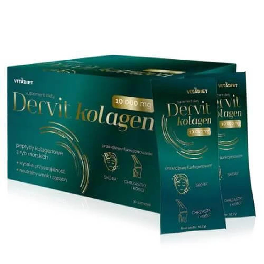 VITADIET Dervit Collagen 10,000mg, 30 sachets
