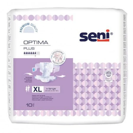 SENI OPTIMA PLUS X-LARGE Luiers met tailleband, 10 stuks