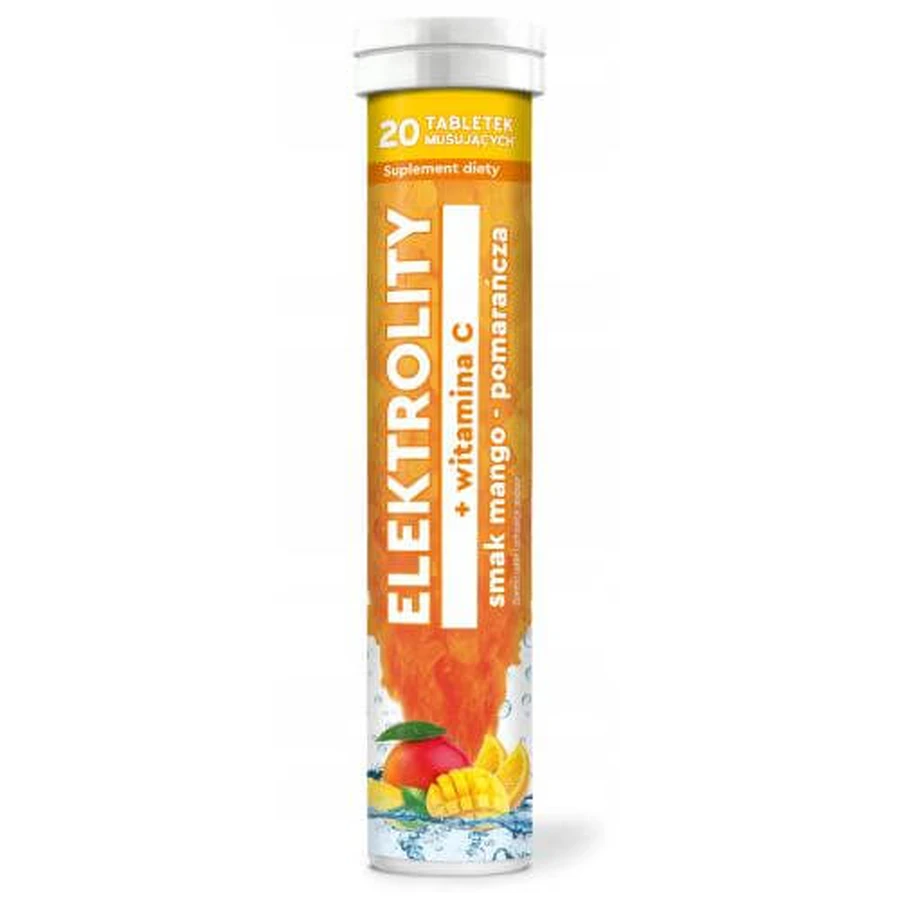ELECTROLITES + Vitamin C, 20 effervescent tablets