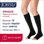 JOBST OPAQUE long compression knee socks CCL1 black, size 4 OP