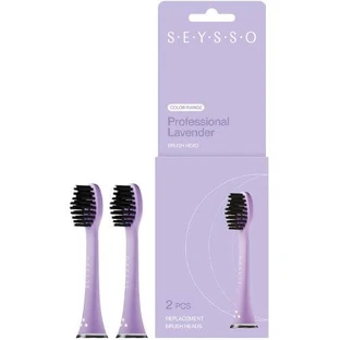 Seysso Color Professional Lavender Replacement tips for sonic toothbrush, 2pcs