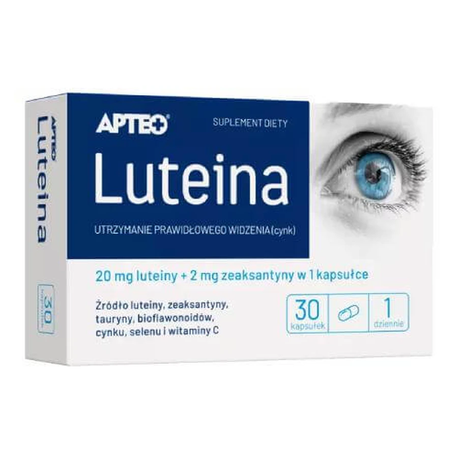Lutein APTEO, 30 capsules