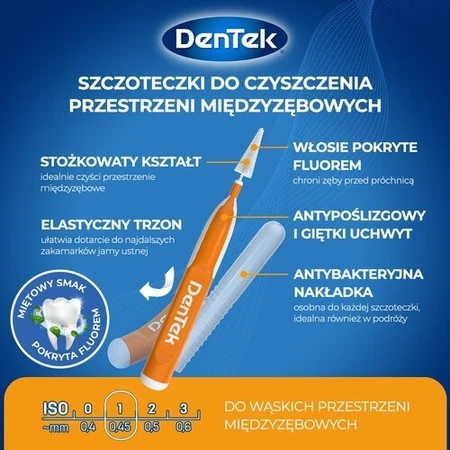DENTEK Easy Brush Interdentalbürsten Größe 1, 12 Stück