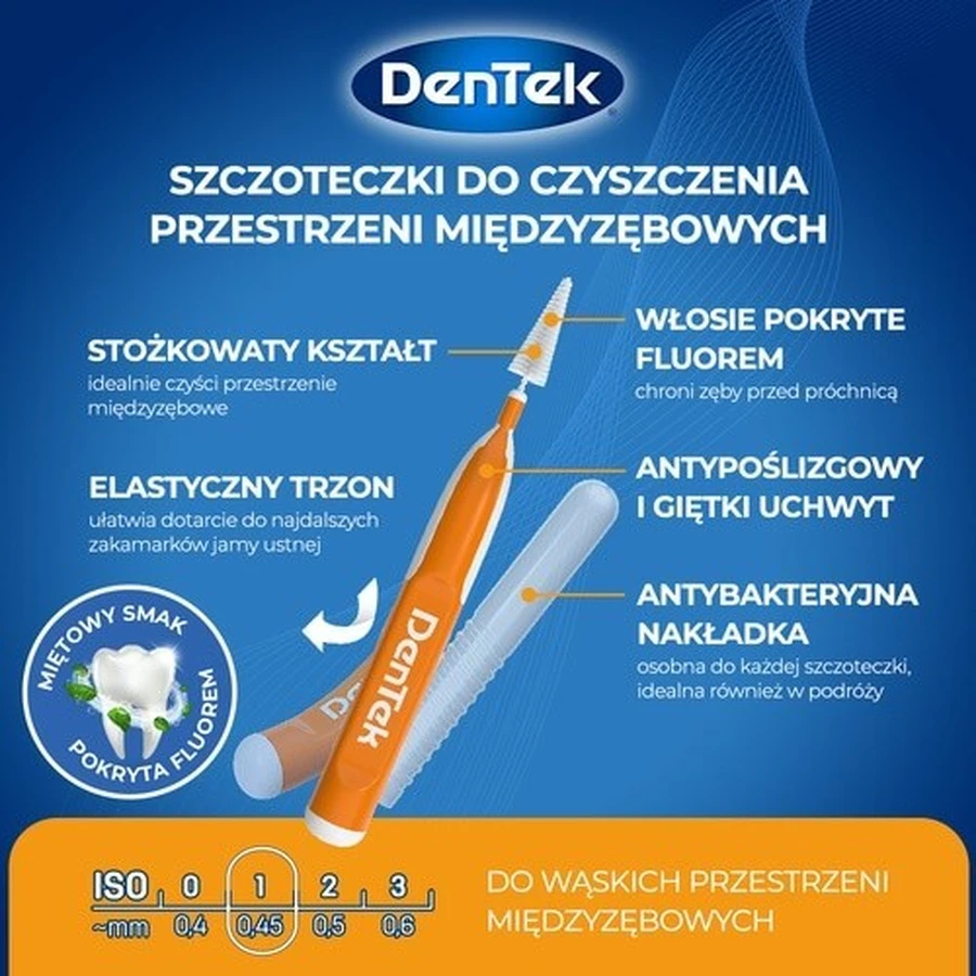 DENTEK Easy Brush Interdentalbürsten Größe 1, 12 Stück