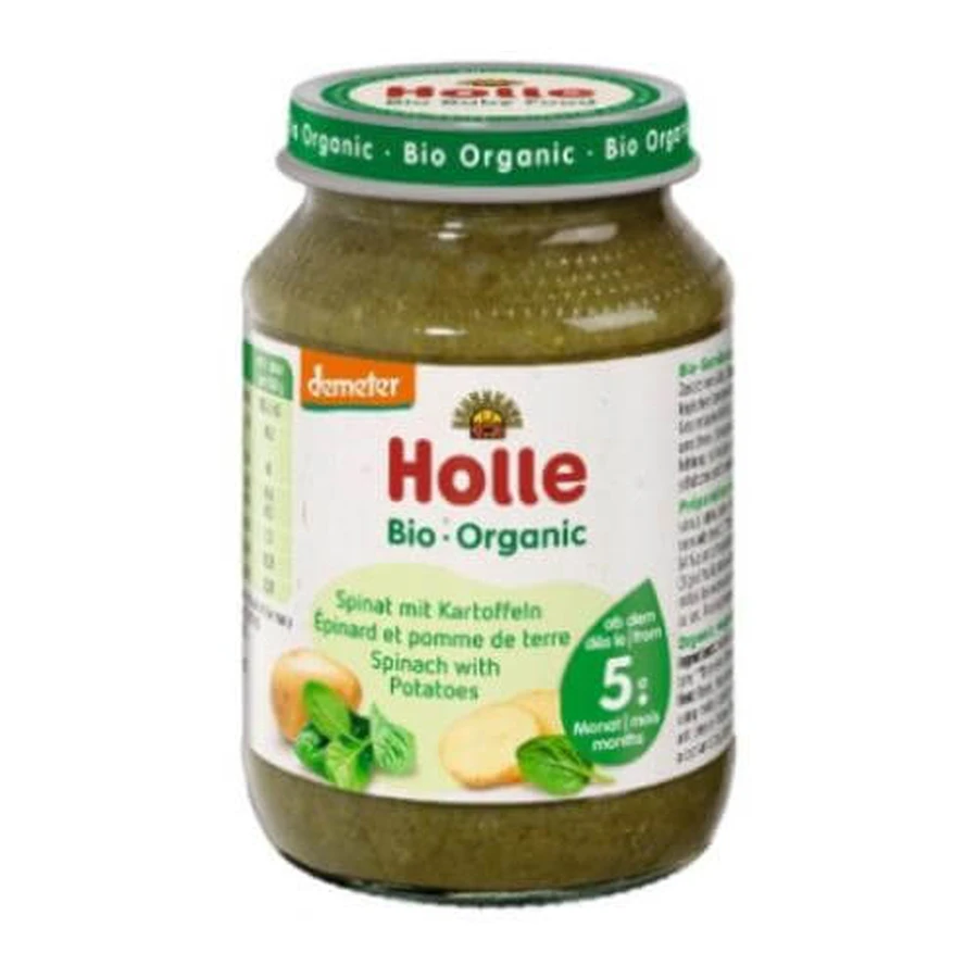 HOLLE Bio Organic Baby dish Spinach-potato 5m+, 190g