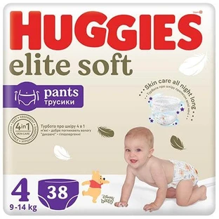 HUGGIES Elite Soft Windeln Größe 4 (9-14kg), 38 Stück