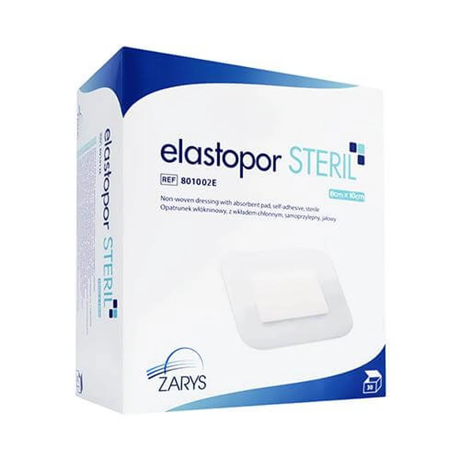 ELASTOPOR Steriel vliesverband met absorberend kompres 8x10cm, 30 st.