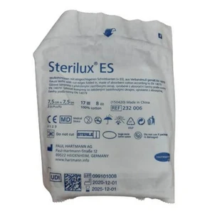 STERILUX ES steriele 8-laags 17-draads gaasjes 7,5cm x 7,5cm, 3 st.