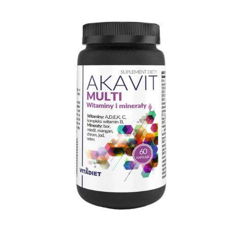 VITADIET Akavit Multivitamine und Mineralien, 60 Kapseln