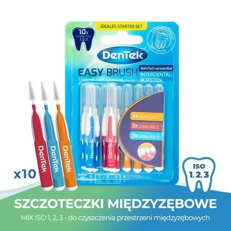 DENTEK Easy Brush Interdentalbürsten Größe 1,2,3, 10St.