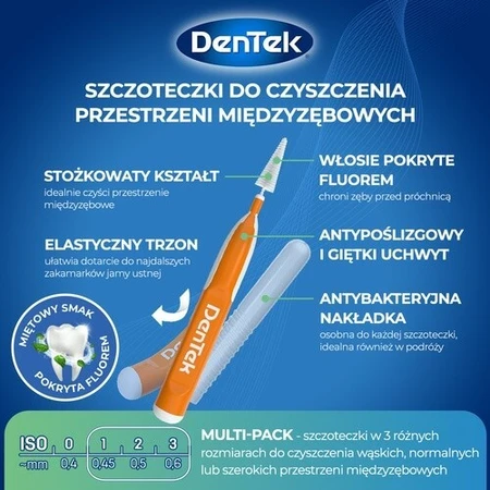 DENTEK Easy Brush Interdentalbürsten Größe 1,2,3, 10St.