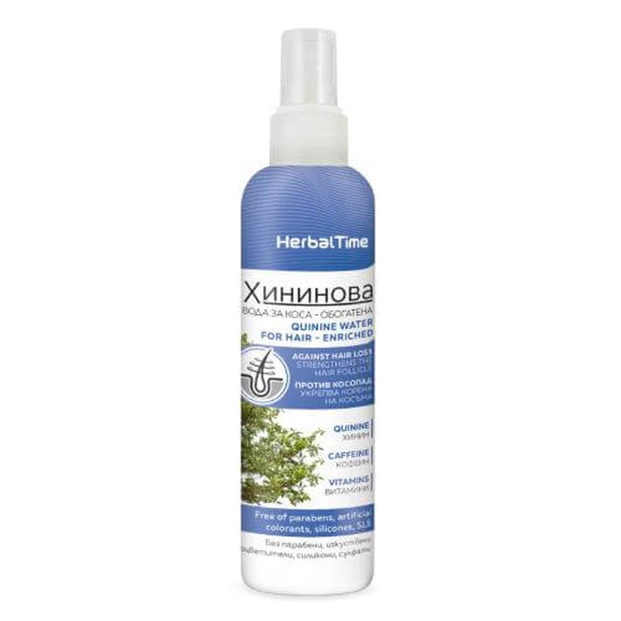 Agua capilar con quinina Herbal Time, 200 ml