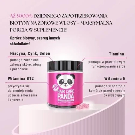 Noble Health Hair Care Gominolas veganas Panda, 300 g