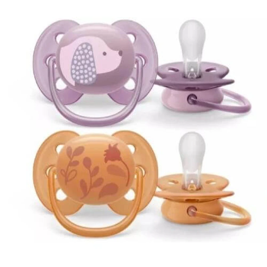 AVENT Ultra Soft orthodontic pacifier 6-18m SCF091/18, 2pcs