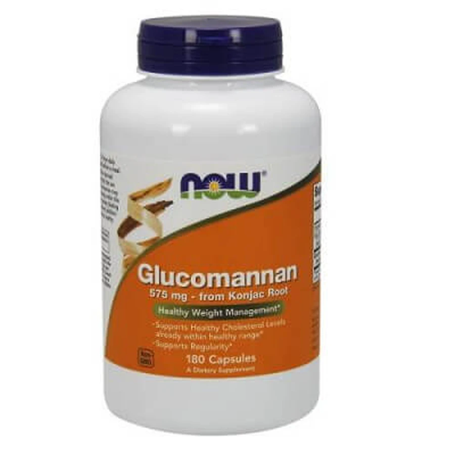Now Foods Glucomanano 575 mg, 180 cápsulas