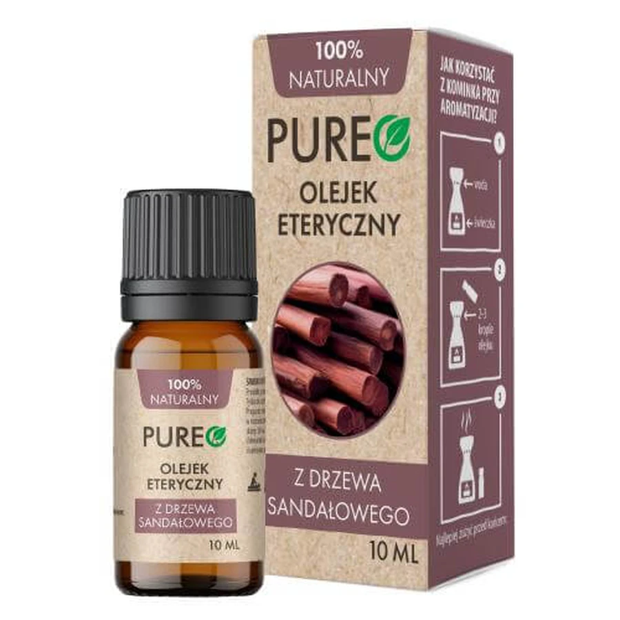 PUREO Sandelhout etherische olie, 10 ml