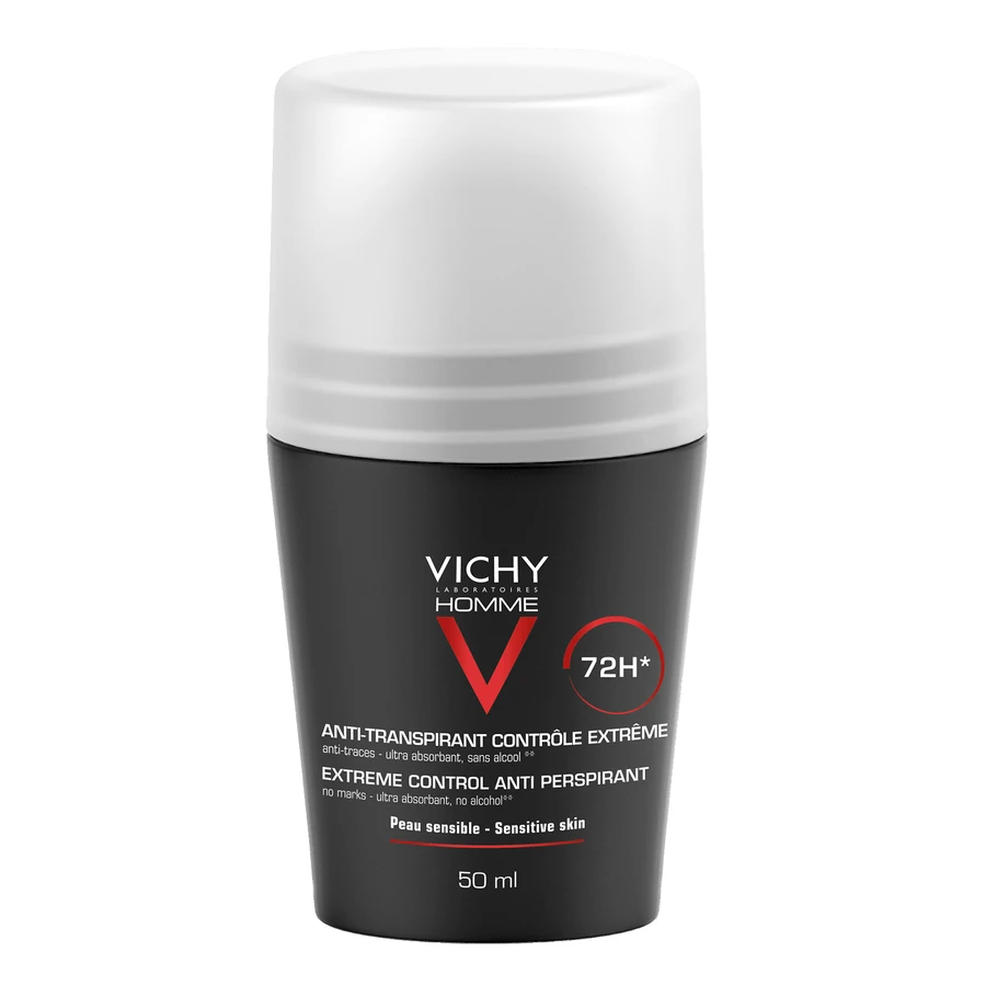 VICHY HOMME Antitranspirante Hombre Roll-on 72h, 50 ml