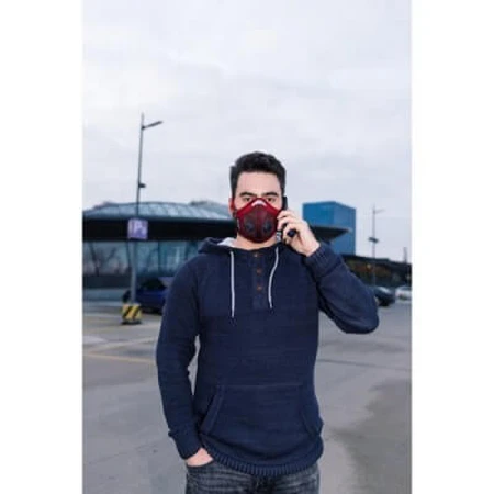 Olmed Sports Mask Maroon (1+1 filter) size L designed by Angelika Józefczyk