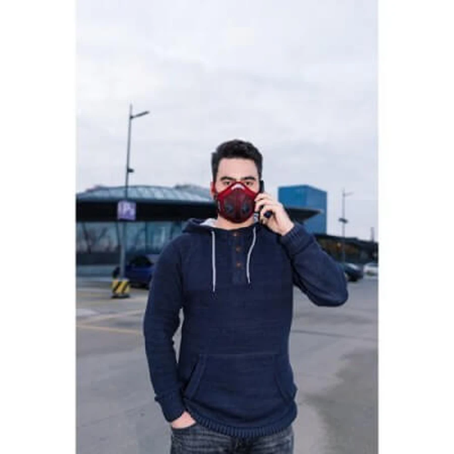 Olmed Sports Mask Maroon (1+1 filter) size L designed by Angelika Józefczyk
