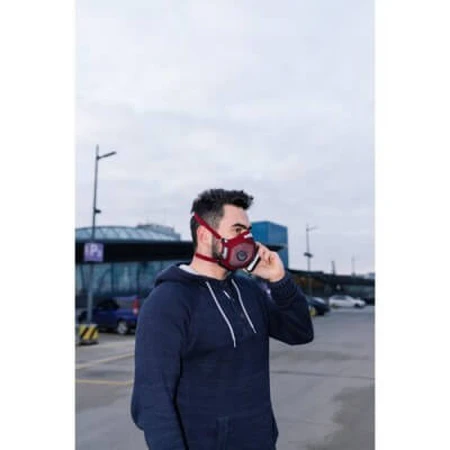 Olmed Sports Mask Maroon (1+1 filter) size L designed by Angelika Józefczyk