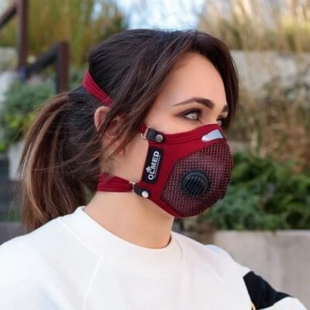 Olmed Sports Mask Maroon (1+1 filter) size L designed by Angelika Józefczyk