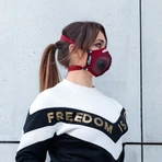 Olmed Sports Mask Maroon (1+1 filter) size L designed by Angelika Józefczyk