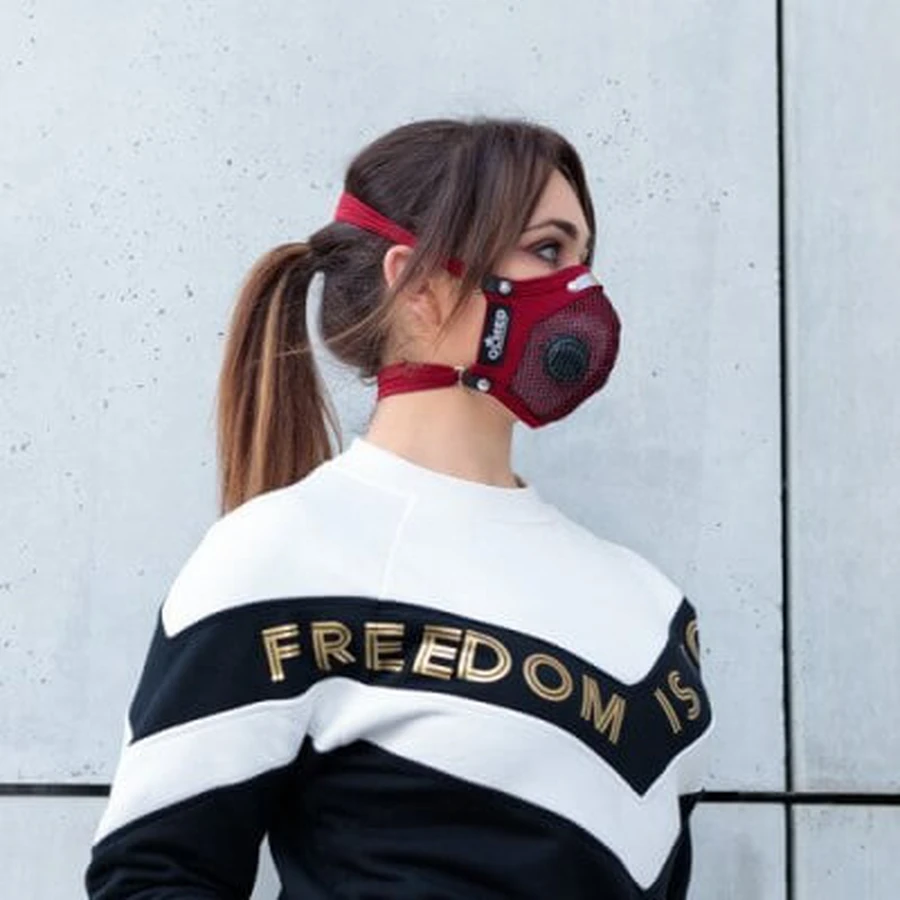 Olmed Sports Mask Maroon (1+1 filter) size L designed by Angelika Józefczyk
