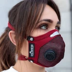 Olmed Sports Mask Maroon (1+1 filter) size L designed by Angelika Józefczyk