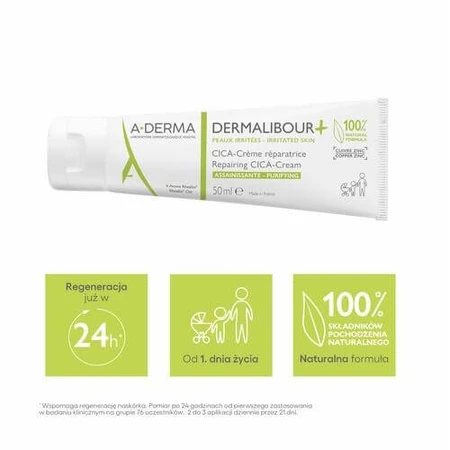 A-DERMA DERMALIBOUR+ CICA Restorative Cream, 50ml