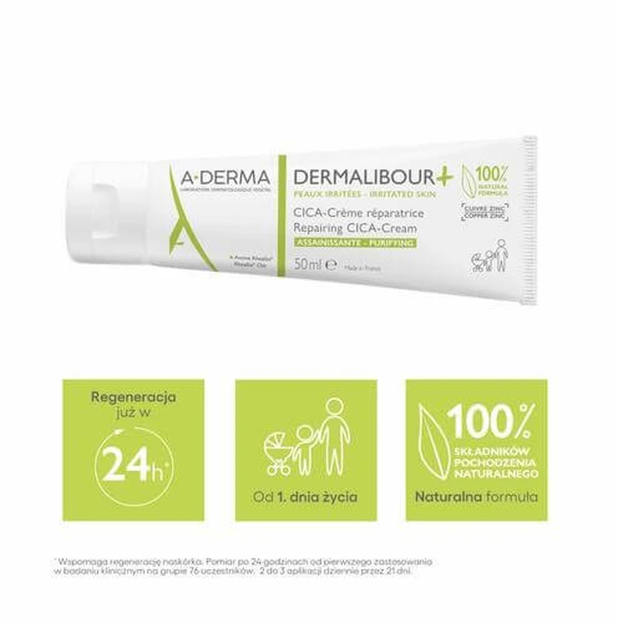 A-DERMA DERMALIBOUR+ CICA Restorative Cream, 50ml