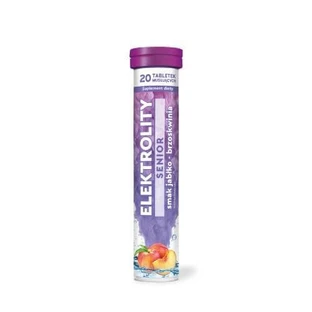Elektrolity Senior au goût de pomme et de pêche, 20 comprimés de mousse