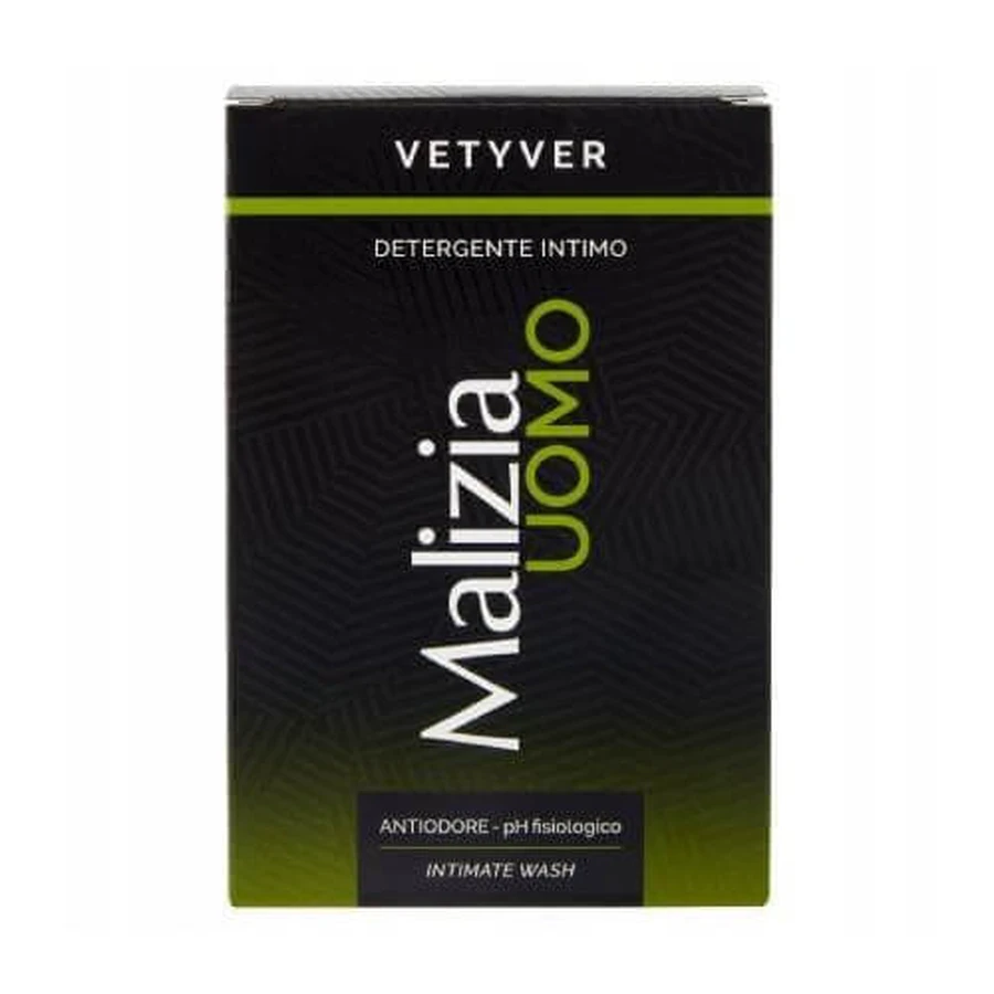 Malizia Uomo Vetyver intimate hygiene lotion for men, 200 ml