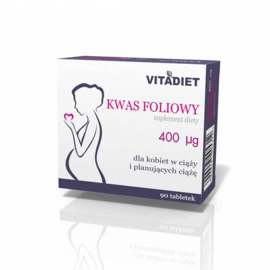 VITADIET Folsäure 400 μg, 90 Tabletten