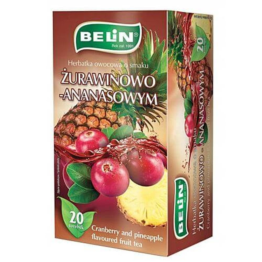 Belin Fruit tea with cranberry-pineapple flavor, 20 x 2 g