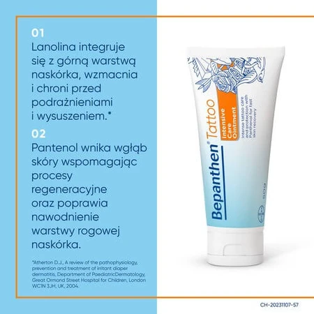 Bepanthen Tattoo ointment to care for tattooed skin, 50g