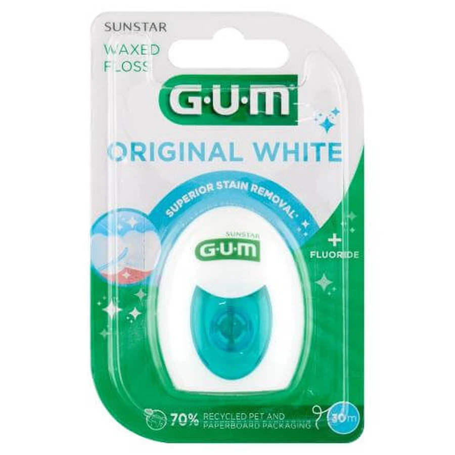 Sunstar GUM Original White + Fluoride Floss.