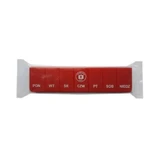 ABC First Aid Kit Weekly pill case, 1 time of day, red, 1pc