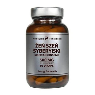 Pureline Nutrition Siberian Ginseng 500 mg, 60 caps