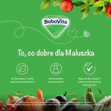 BoboVita Porcja zboża Milk porridge oatmeal with rice blueberry-berry-strawberry, 210g