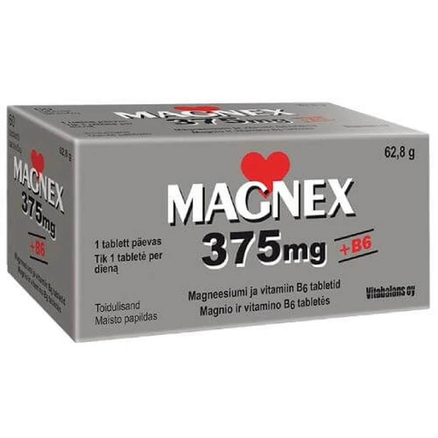 Magnex 375mg + vitamina B6, 200tabl.