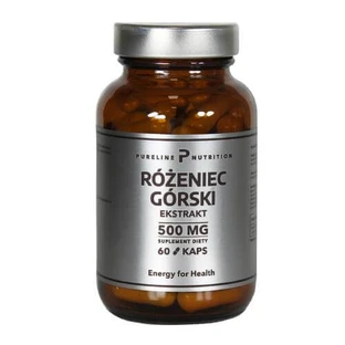 Pureline Nutrition Extrait de Rhodiola rosea 500mg, 60 gélules