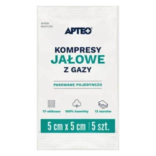 APTEO CARE sterile gauze compresses 5x5cm, 5 pieces