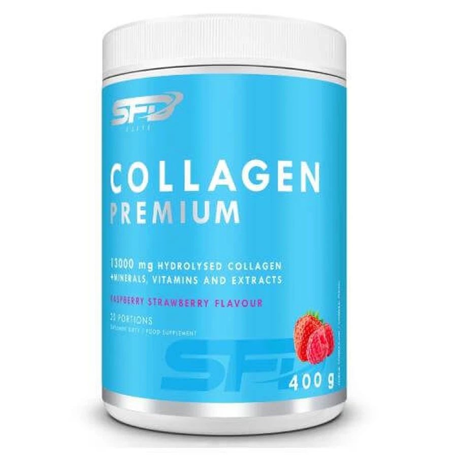 SFD Collageen Premium Collageen aardbei-framboos smaak, 800 g
