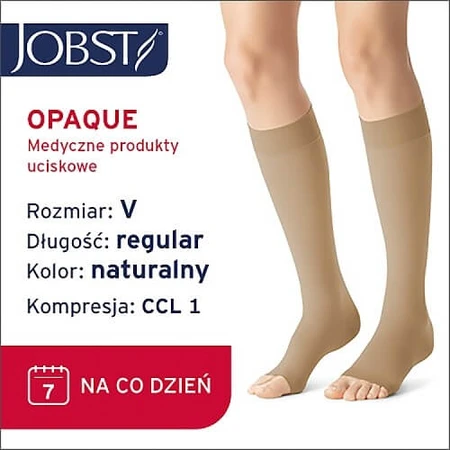 JOBST OPAQUE calcetines largos de compresión CCL1 natural, talla 5 OP