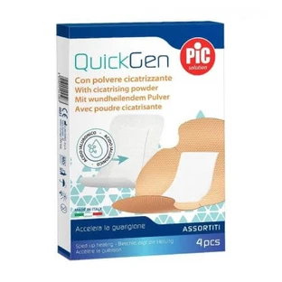 PIC QuickGen Hyaluronic acid soaked gauze patch mix, 4 pcs