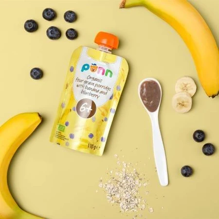 SALVEST PÕNN BIO Banane mit Beeren und Getreideflocken, 110 g
