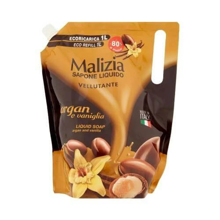 Malizia Argan and Vanilla Liquid Soap, 1000 ml
