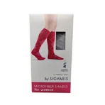 CALCETINES DE MICROFIBRA Calcetines de compresión para mujer talla 41-44 platino romboidal, 1 par